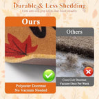 Ileading Fall Door Mat 24"x36", Non Slip No Shedding Faux Coir Mat Porch - Image 7
