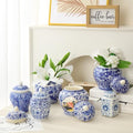 6 Pcs Small Blue and White Vases Chinoiserie Porcelain Vase, Stylish by Hushee