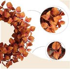 TEMPUS 20 Inch Artificial Fall Leaves Wreath - Handcrafted Autumn Grapevine Wreath for Front Door, Indoor/Outdoor Thanksgiving Home Decor - Image 2