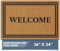 Barnyard Designs Natural Coco Coir Non-Slip Doormat (24x36, Welcome) by BarnyardDesigns