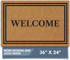 Barnyard Designs Natural Coco Coir Non-Slip Doormat (24x36, Welcome) by BarnyardDesigns