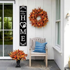 FemiaD Welcome To Our Home Porch Sign Wooden Paw Print Sign Vertical Welcome Sign for Standing Front Porch Sign Farmhouse Porch Signs Outdoor Tall Sign Decorations for Home 8x48inch - Image 5
