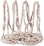 Fairysandy 39.3 ft Frosted Wooden Bead Garland Christmas Farmhouse Decor - Image 3