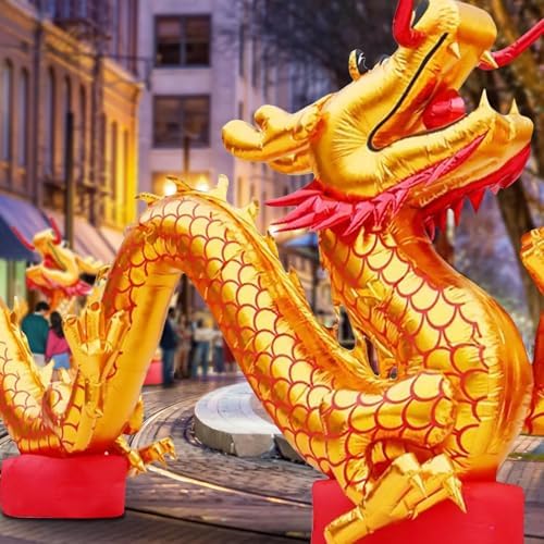 Inflatable Dragon Large Long Inflatable Dragon Decoration Outdoor Chinese New Year Decorations for Party Indoor Outdoor Christmas Garden Yard Decor(1pcs,6M) - Image 7
