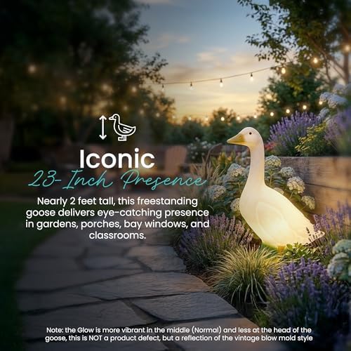 Union Products Light Up Goose Lawn & Garden Statue, 23 Inch Tall, Original - Image 5
