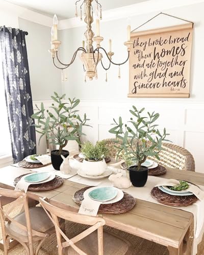 Briful Small Faux Olive Tree with Black Pot for Tabletop - Image 5