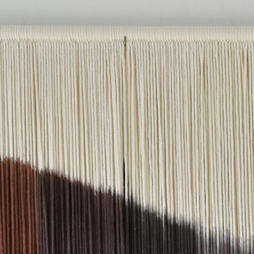 Jakalin Macrame Wall Hanging Brown Geometric Fiber Art Living Room 33" x57" - Image 6