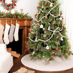 Knit Christmas Tree Skirts, Neutral Tree Skirt, Cozy Christmas Decorations - Image 4