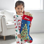 Let's Make Memories Personalized Needlepoint Christmas Stocking - Embroidered Family Stockings - Old-Fashioned Christmas Décor - Mantel Décor - 8"x17" - Customized Embroidered Name - Reindeer - Image 3