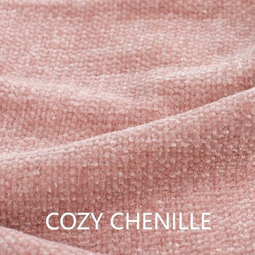 Chenille Throw Blanket for Couch 60" x 80" Twin, Dusty Pink - Image 6