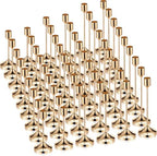 54 Pcs Brass Gold Taper Candle Holders Kits, Metal Candlestick Holders Bulk by Mumufy