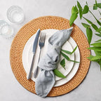 4 Pack Rattan Round Placemats, 13 Inch Woven Table Mats - Image 6