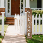 Welcome Porch Wooden Sign Decor,Rustic Porch Standing Decorative Signs,Vertical Plaques for Front Door,Farmhouse Outdoor Indoor Welcome Decoration-47.2"H（Brown） - Image 5