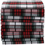 DG Collections Dinner Napkins, 100% Cotton Over Sized Kitchen Napkins, Set of 12 Pack (19 x 19 Inch) Red/White/Green Plaid Napkin for Christmas and Thanksgiving - Image 4