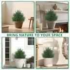 Artificial 2 Pack Norfolk Topiary Cedar Trees with Ground Spike - Image 6