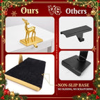 Stocking Holders for Mantel Unique Gold Christmas Stocking Hangers Set of 4 - Image 5
