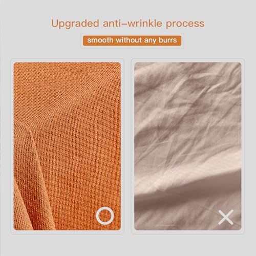 BALCONY & FALCON Rectangle Table Cloth Waterproof Pumpkin 57"x118" - Image 5