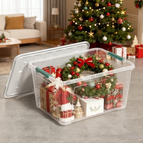 Zopnny 85-Qt Storage Box with Latching Lid, 2-Pack Stackable Large Bins - Image 4