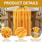 MDS Pack of 12 | Yellow Gold | 14ft Chiffon Table Runner 29x170 Inches Long Romantic Rustic Sheer Gauze Runner for Wedding Bridal Shower Birthday Banquets Engagement Spring Easter Boho Decorations - Image 5