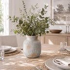Rustic Ceramic Vase for Home Decor, 6.4 Inch Small Farmhouse Flower Vase - Image 6