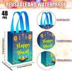 Windyun 48 Pcs Diwali Gift Bags Non Woven Handles Festival of Lights Party - Image 2