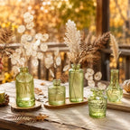UPBUD Green Glass Bud Vases Set of 36, Small Vases for Flowers - Image 6