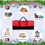 Christmas Tree Storage Bag, Fits Up 10 Ft Tall Artificial Trees, Heavy-Duty 600D Oxford Tree Bag with Reinforced Handles Zipper Clear Pocket, Storage Bags for Moving Items, Clothing, Outdoor, Bedding - Image 5