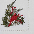 Park Designs White Cardinal Napkin Set of 4, Embroidered - Image 3