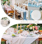 YMHPRIDE 12 Pack Cheesecloth Table Runner 35x120in Lavender Table Runner - Image 7