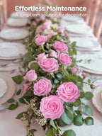 InnoGear Artificial Flowers, 100 Pcs Pink Foam Fake Roses Bulk with Stems for Decoration DIY Wedding Bouquets Centerpieces Bridal Shower Party Valentines Christmas Tree - Image 5