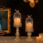 Pack of 2-Piece Birdcage Candle Holder, Vintage Candle Stick Holders, Wedding Candle Centerpieces for Tables, Iron Candlestick Holder Home Decor - Image 4
