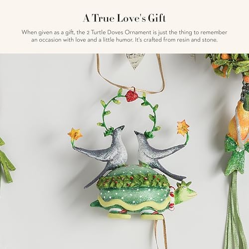 MACKENZIE-CHILDS Patience Brewster 12 Days Christmas Ornament, Decorative Hanging Ornament for Christmas Tree, 2 Turtles Doves - Image 2