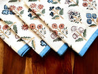 ATOSII Flora Bloom 100% Cotton Fall Cloth Dinner Napkins, Handblock Print, Washable Durable Linen for Everyday Use Wedding Parties Outdoors Christmas Thanksgiving I 20 X 20 Inches I Set of 4 - Image 3