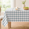 Gingham Tablecloth Rectangle Table, Cotton Linen Fabric Picnic Checkered Table Cloth Farmhouse Washable Wrinkle Free Buffalo Plaid Table Cover for Outdoor Birthday Party, Blue, 60x104 by FiokleCozyHome