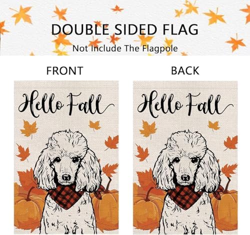 Seasonal Garden Flags Poodle Dog Double Sided Flags Set of 11 Holiday Farmhouse Indoor Outdoor Yard Lawn Christmas Gifts Decorations 12.5x18 Inch - Image 3