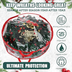 Shappy 6 Pcs 36 Inch Clear Wreath Storage Bags PVC Waterproof, red - Image 4
