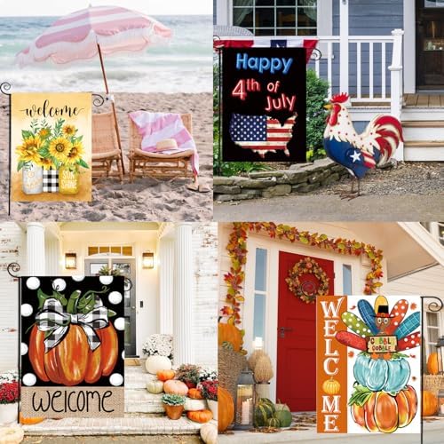 Seasonal Garden Flag Set of 20 - Double Sided 12 x 18 Inch Small Yard Flags - Image 5