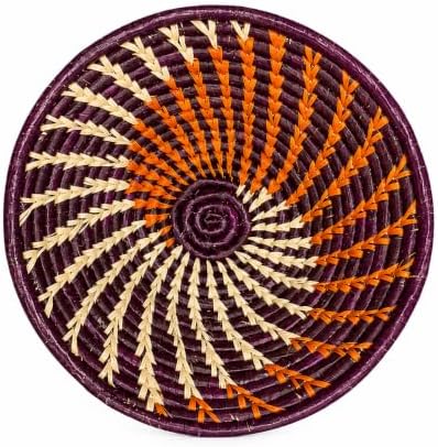Handwoven African Basket Bowl for Fruits Wall Decor 10in diameter by ZenDesignsArtsCrafts