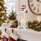 Santa on Chimney Christmas Lantern, LED Flickering Candle Light, Christmas Decorations for Home, Resin & Metal Frame, Battery Operated (Batteries Not Included), Indoor Outdoor Decor - Image 3