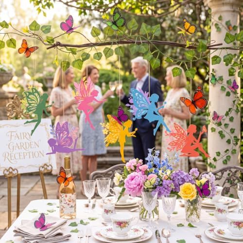 69 Pcs Fairy Birthday Party Decorations Set Enchanted Forest Decor - Image 5