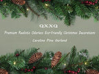 9 Feet Christmas Garland - Christmas Decorations - Carolina Pine Garland for Table, Fireplace, Mantle, Wall, Indoor Outdoor - Green Garland for Christmas Decorations - Free LED String Lights - Image 4