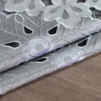 Grelucgo Machine Embroidered and Hand Cut Silver Grey and White Snowflakes Table Runner for Christmas Holiday (13.5 x 120 inches) - Image 4