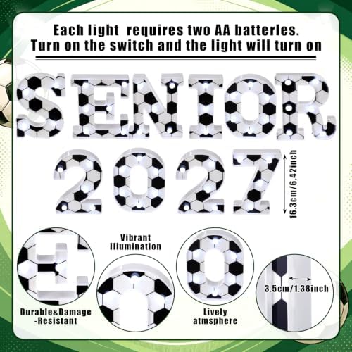 Honoson 10 Pcs Senior 2027 Soccer Party Decoration Sport Senior Night Light - Image 3