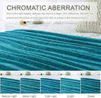 Chenille Throw Blanket for Couch 60" x 80" Twin, Teal - Image 2