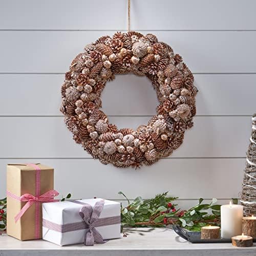 Christopher Knight Home Wreath, Champagne + Glitter - Image 2