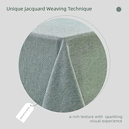BALCONY & FALCON Rectangle Table Cloth Waterproof Sage Green 55"x95" - Image 3