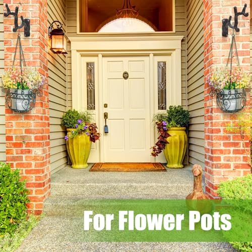 Blulu 6 Pcs Cast Iron Plant Hanger Wall Bracket Tree Branch, Rust Brown - Image 7