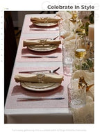 Leetaltree Woven Vinyl Placemats Set of 12,Pink Iridescent - Image 5