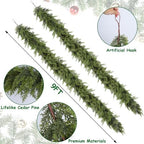 yofit 2 Pack 9FT Christmas Garland Artificial Cedar Garlands for Mantel - Image 3