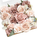 Ling's moment Artificial Pink Flowers Combo, Dusty Rose & Cream, Grand by LingsMoment